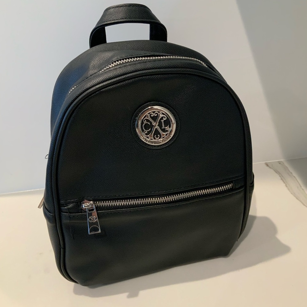 CXL by Christian Lacroix Backpack Black Pine Caviar Faux Leather CXLH24981-BLAK